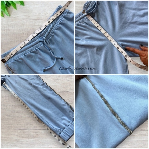 Boston Proper blue 2PC embellished top + jogger lounge set *shop@iamwarrior - Picture 13 of 15